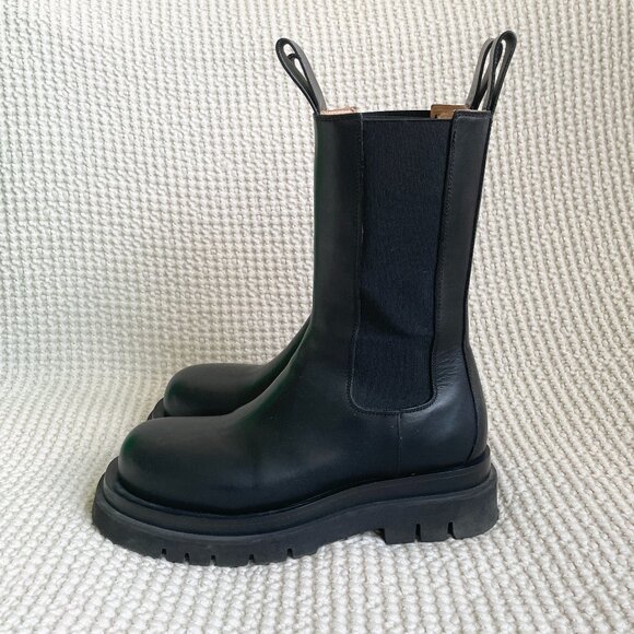 Bottega Veneta Lug Boots Black 36.5 - Picture 2 of 11